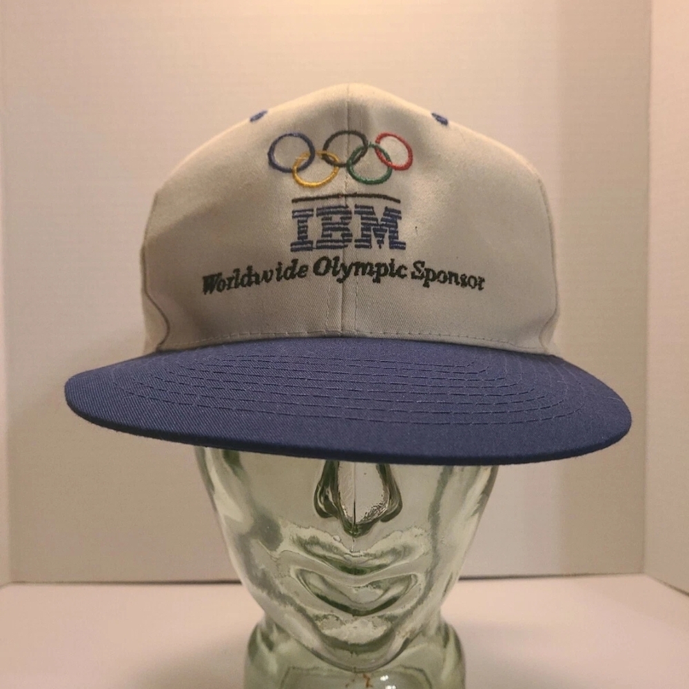 VTG NWT IBM OLYMPICS CAP HAT SNAPBACK COMPUTERS SPORTS NEW TAGS